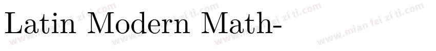 Latin Modern Math字体转换